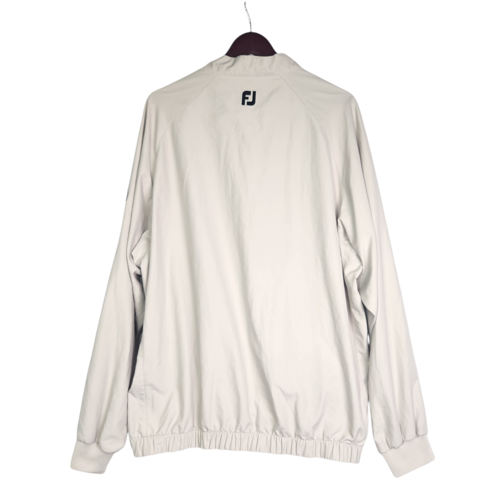 FootJoy Golf Windbreaker Pullover Jacket Men's XL Beige 1/4 Snap Windshirt - Picture 3 of 15